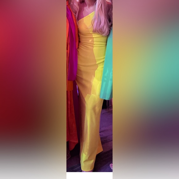 SOLACE LONDON Citrus LORETTA MAXI DRESS - worn once! US 4/UK 8, Citrus / Neon - Picture 2 of 8